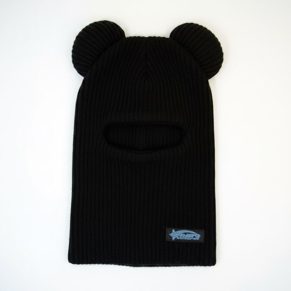 Dream Come True Black Knit Balaclava with Bear Ears